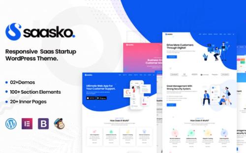 Saasko - Saas Startup WordPress Theme theme free